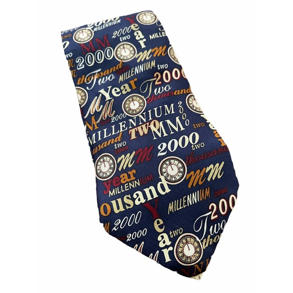 Alynn Neckwear "MM" The Year 2000 Silk Neck Tie